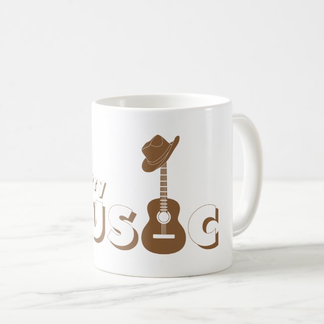 Caneca De Café Música country (Frente Esquerda)