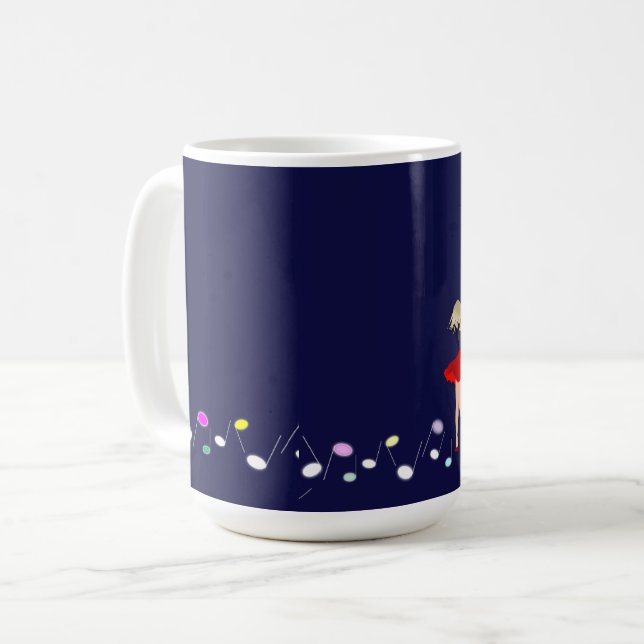 Caneca De Café música, dança, romântico (Frente Esquerda)