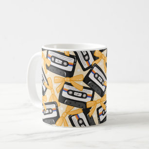 Caneca De Café Música de Fita Cassete Retro dos Anos 70 80 90