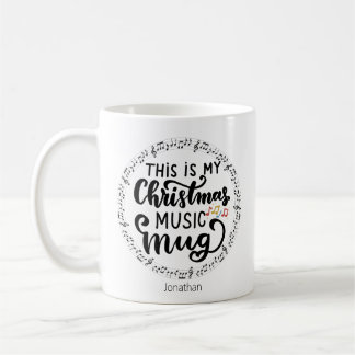 Caneca De Café Música de Natal Aloja o Natal Gift Mug