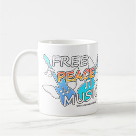 Caneca De Café Música de Paz Livre
