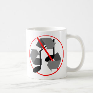 Caneca De Café Música de Reciclado sobreposta