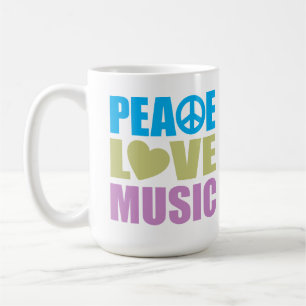 Caneca De Café Música do amor da paz
