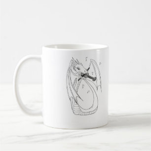 Caneca De Café Música do dragão para o dia de pais