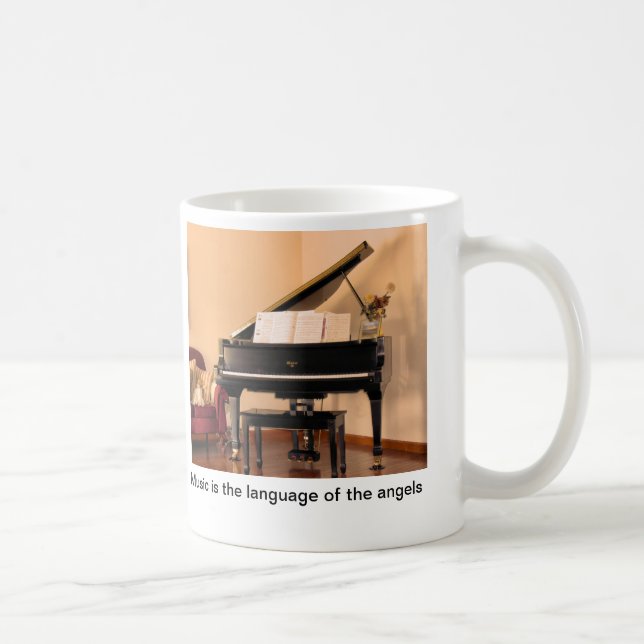 Caneca De Café Música é a língua dos anjos (Direita)