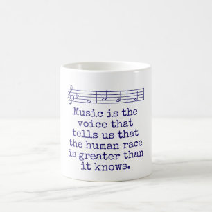 Caneca De Café Música É A Voz Que Conta - Citação Musical