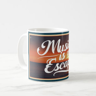 Caneca De Café Música É Minha Fuga