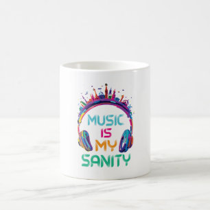 Caneca de Café Música É Minha Sanidade