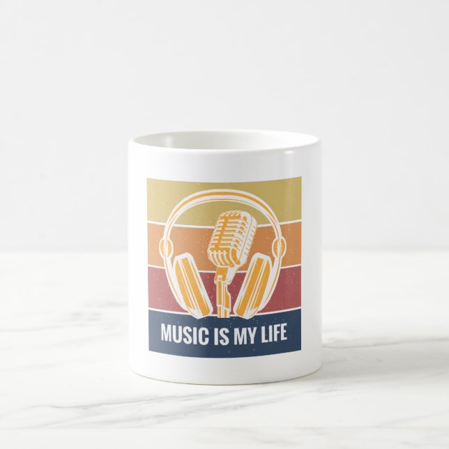 Caneca De Café Música é minha vida (Centro)