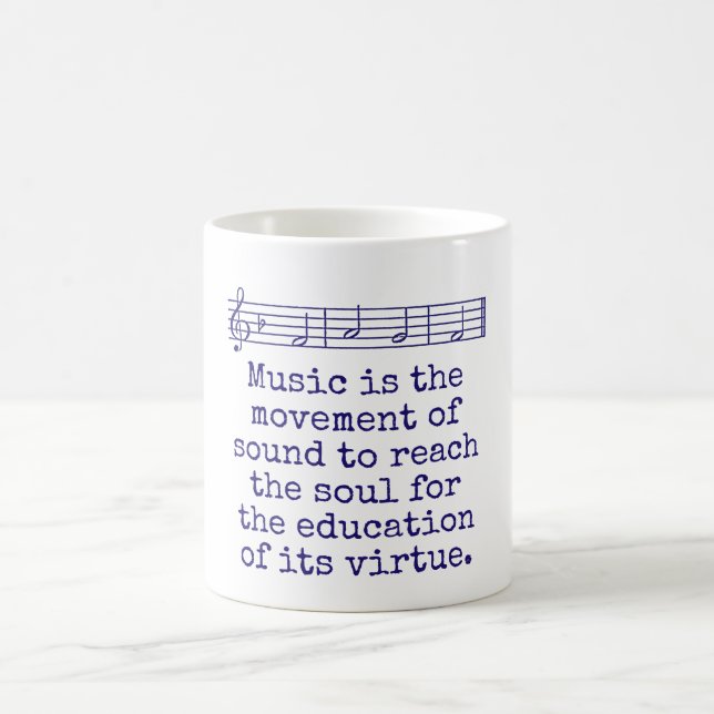 Caneca De Café Música É O Movimento Do Som - Citação Musical (Centro)