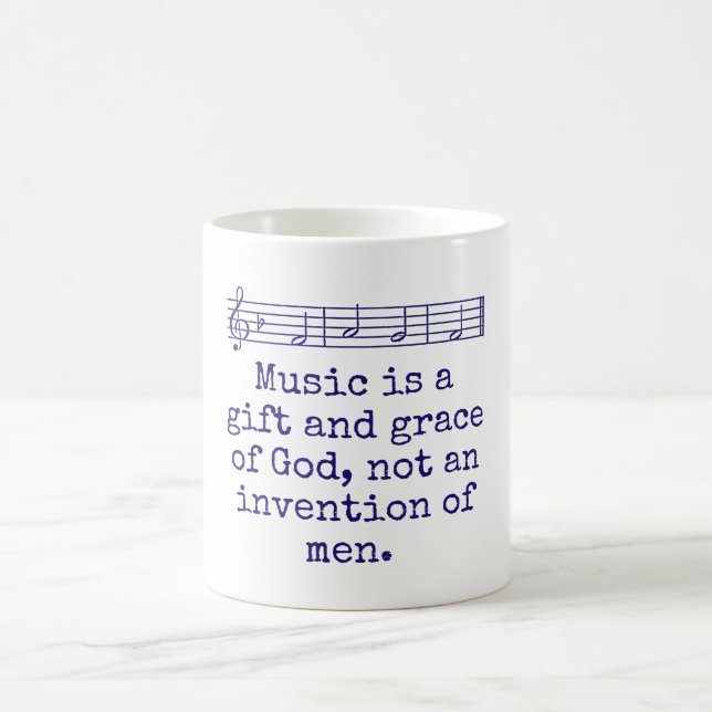 Caneca De Café Música É Um Presente E Graça - Citação Musical (Centro)