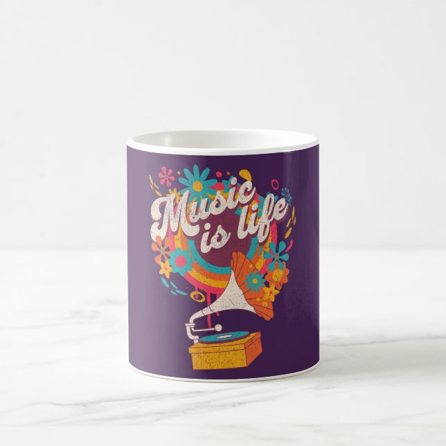 Caneca De Café Música é vida (Centro)