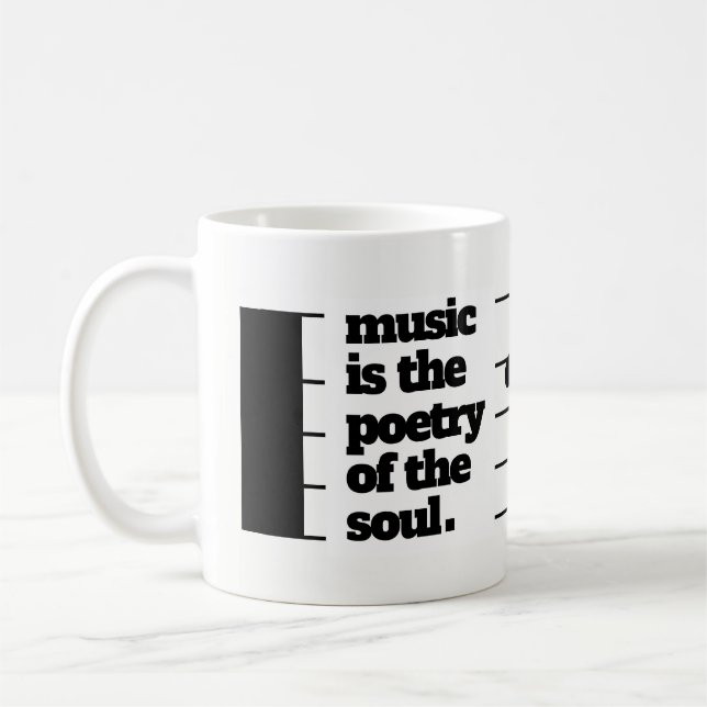 Caneca De Café Música Inspiracional é a Poesia da Alma (Esquerda)