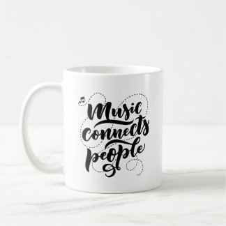 Caneca De Café Música liga Pessoas Typografia Mug