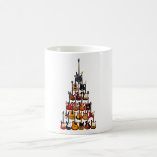 Caneca De Café Música Light Rock De Árvore De Violão