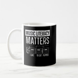 Caneca De Café Música Literacia Importa Música Professora Musical