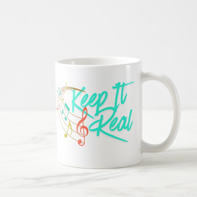 Caneca De Café Música - Mantenha-se Real  (Direita)