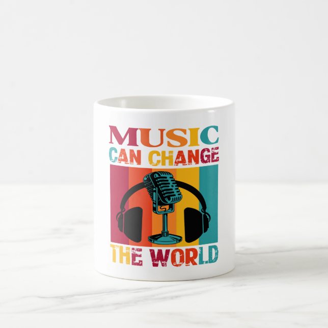 Caneca de Café Música Pode Mudar O Mundo (Centro)