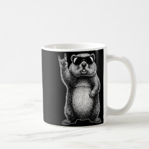Caneca De Café Música Retro Groundhog Rock Woodchuck Ground Hog E