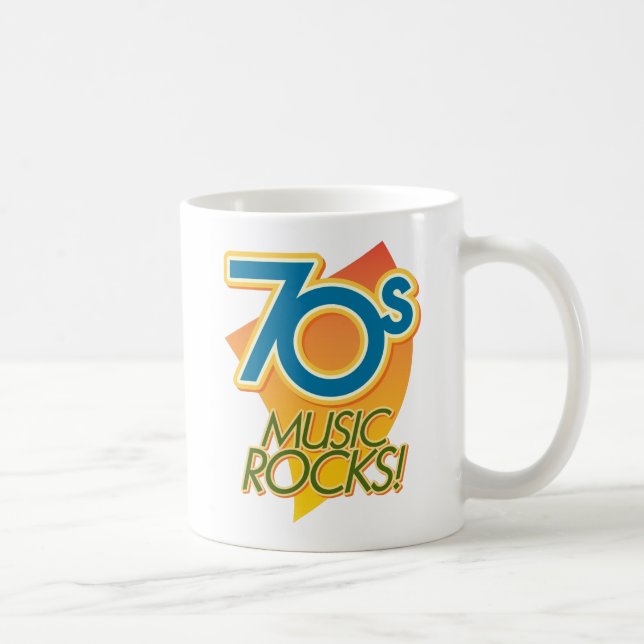 Caneca De Café Música Rocks dos anos 70! (Direita)