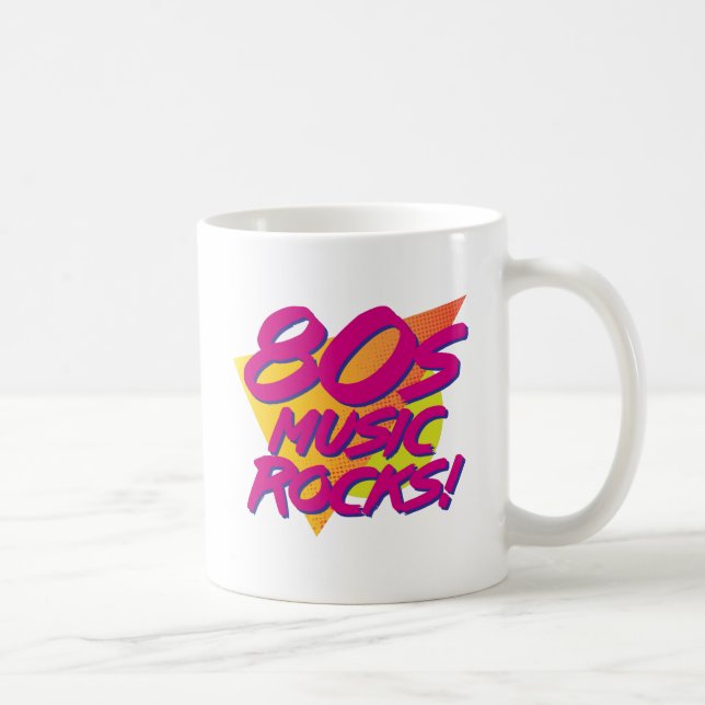 Caneca De Café Música Rocks dos anos 80! (Direita)