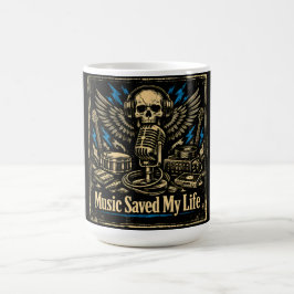 Caneca De Café Música Salvou Minha Vida – Música de Poder Emocion