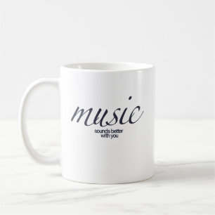 Caneca De Café "Música Soa Melhor Com Você" Cotação Mug