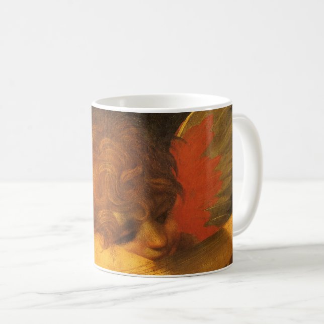 Caneca De Café Musical Angel Tocando Luta por Rosso Fiorentino (Frente Esquerda)