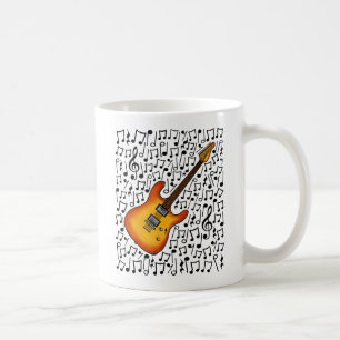 Caneca De Café Musical de Guitarra Elétrica
