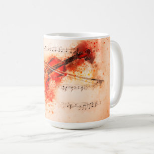 Caneca De Café Musical do Violin Sheet Mug 15 oz