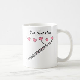 Caneca De Café Músico Bassonista de Casamento Personalizado de Ba