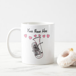 Caneca De Café Músico de latão de mug de casamento personalizado 