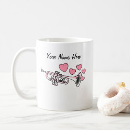 Caneca De Café Músico de Trumpet Custom Weding Mug Brass