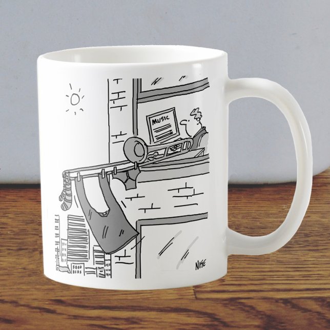 Caneca De Café Músico do jogador de trombone engraçado (Criador carregado)