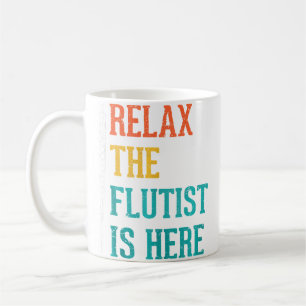 Caneca De Café Músico Engraçado Flautista Orquestra Flauta