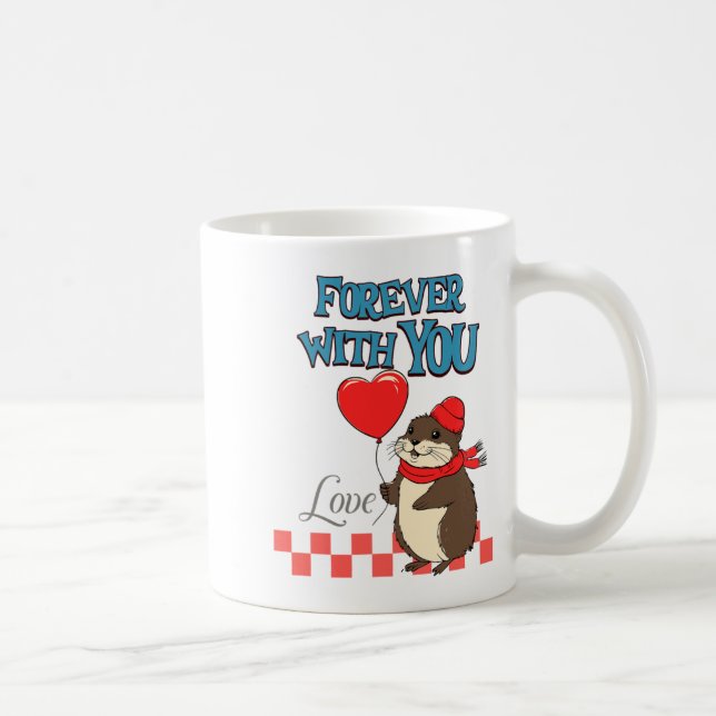 Caneca De Café Muskrat Love Forever With You  (Direita)