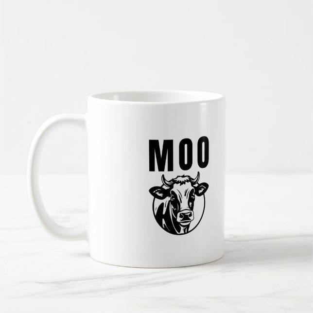 Caneca De Café Muu Eu Sou Uma Vaca Fazenda Divertida (Esquerda)