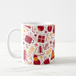 Caneca De Café My Christmas Ornaments Beige