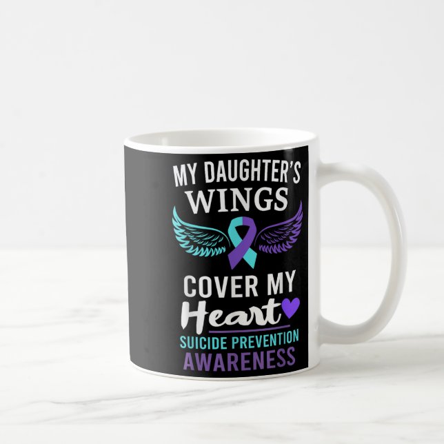 Caneca De Café My Daughter's Wings Cover Heart Suicide Awareness  (Direita)