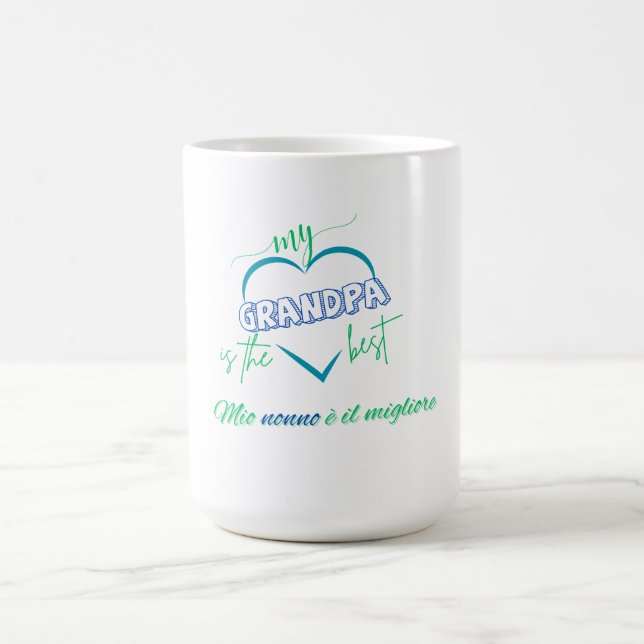 Caneca De Café My Grandpa Is the Best – Bilingual Gift Design (Centro)