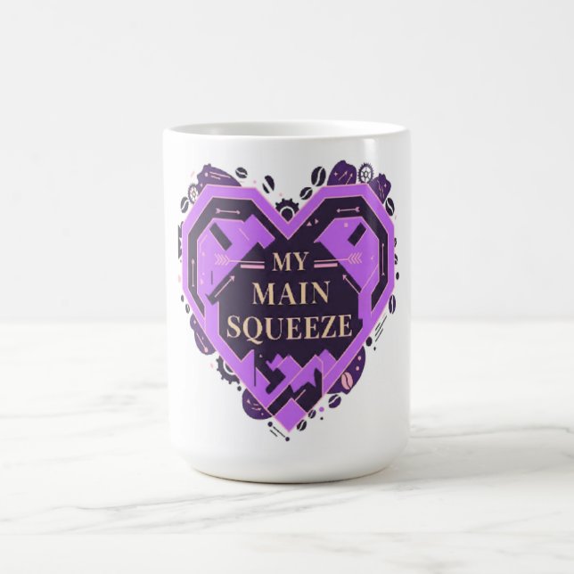 Caneca De Café My Main Squeeze – Purple Coffee Love Valentine (Centro)