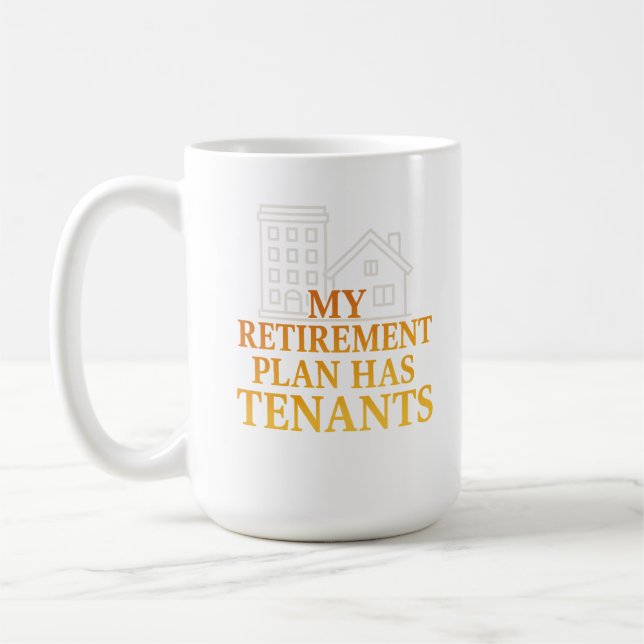 Caneca De Café My Retirement Plan Has Tenants Premium (Esquerda)