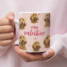 Caneca De Café My Valentine Dog | Personalized Pet Photo