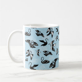 Caneca De Café Mycenaean Inspirou o Padrão de Aves Decorativas Gr