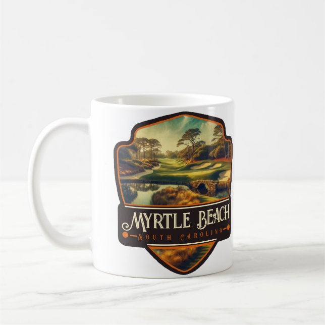 Caneca De Café Myrtle Beach, Carolina do Sul | Antigo (Esquerda)