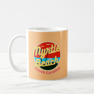 Caneca De Café Myrtle Beach South Carolina Retro Sunset