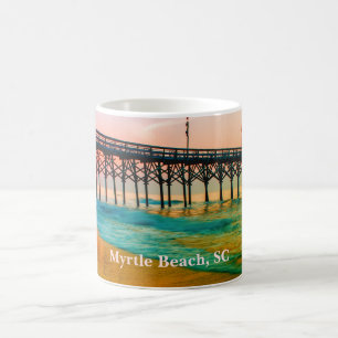 Caneca De Café Myrtle Beach, South Carolina Sunset no Pier
