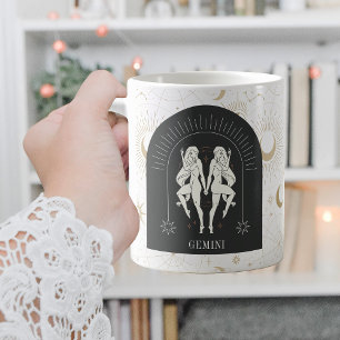 Caneca De Café Mystic Gemini Zodiac Stars Horoscope