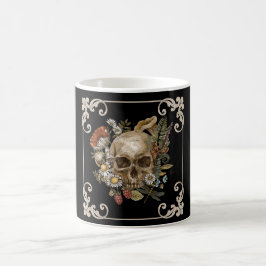 Caneca De Café Mystic Skull Vintage Black