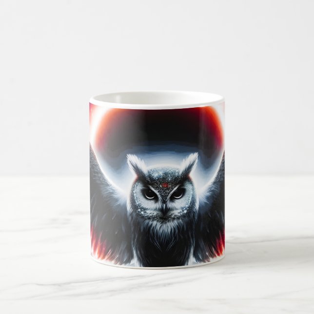 Caneca De Café Mystical Cosmic Celestial Owl (Centro)